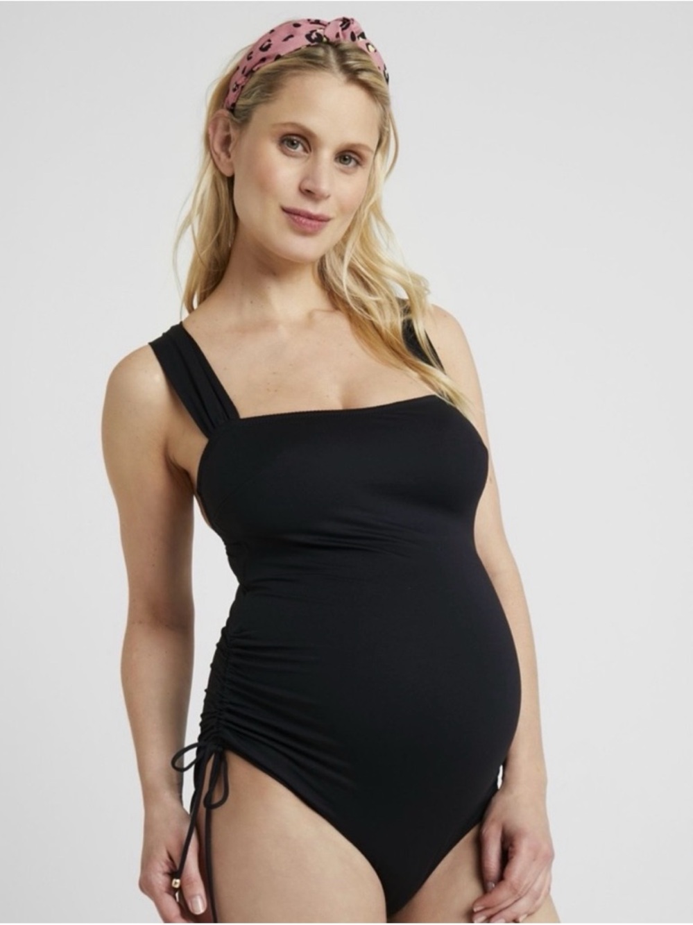 NWT Cache Coeur Toscane Maternity Swimwear Black Size L